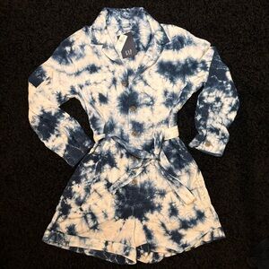 NWT: GAP Long-Sleeve Tie-Dye Romper/Jumpsuit